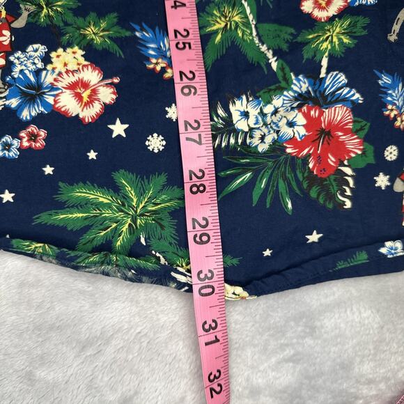 Free Planet Button Up Shirt Mens Size 2X Short Sleeve Hawaiian Santa Beach Print - Picture 11 of 12